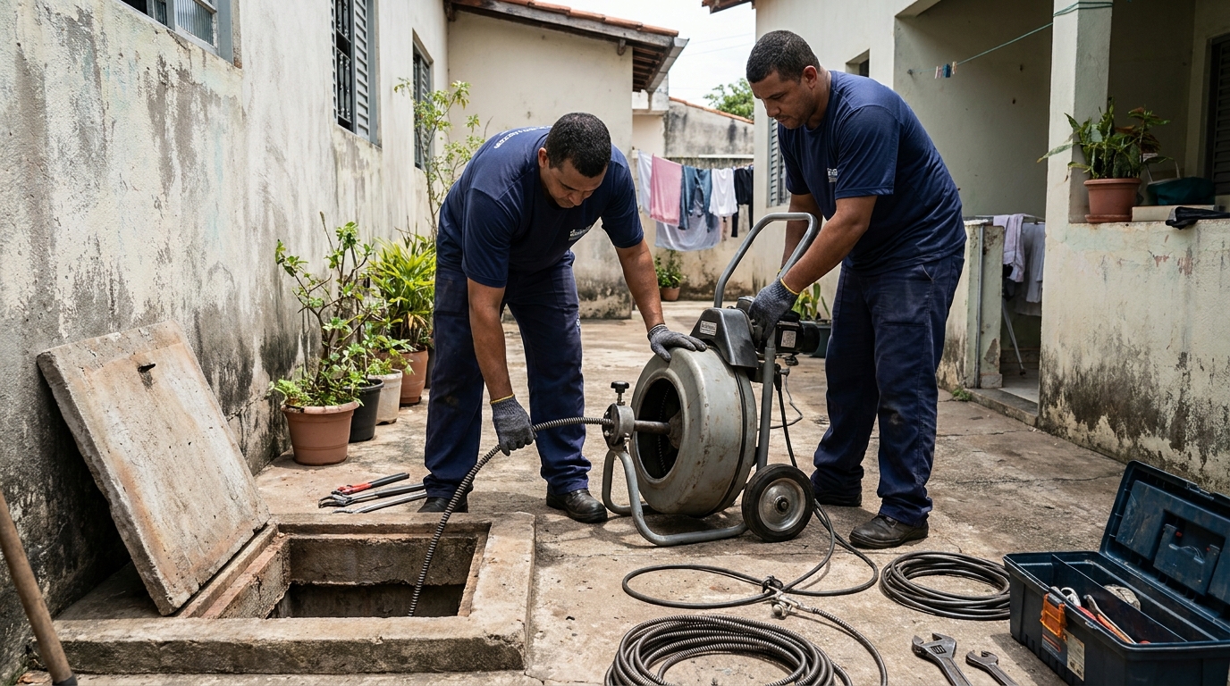 Desentupimento de rede de esgoto em Osasco‑SP