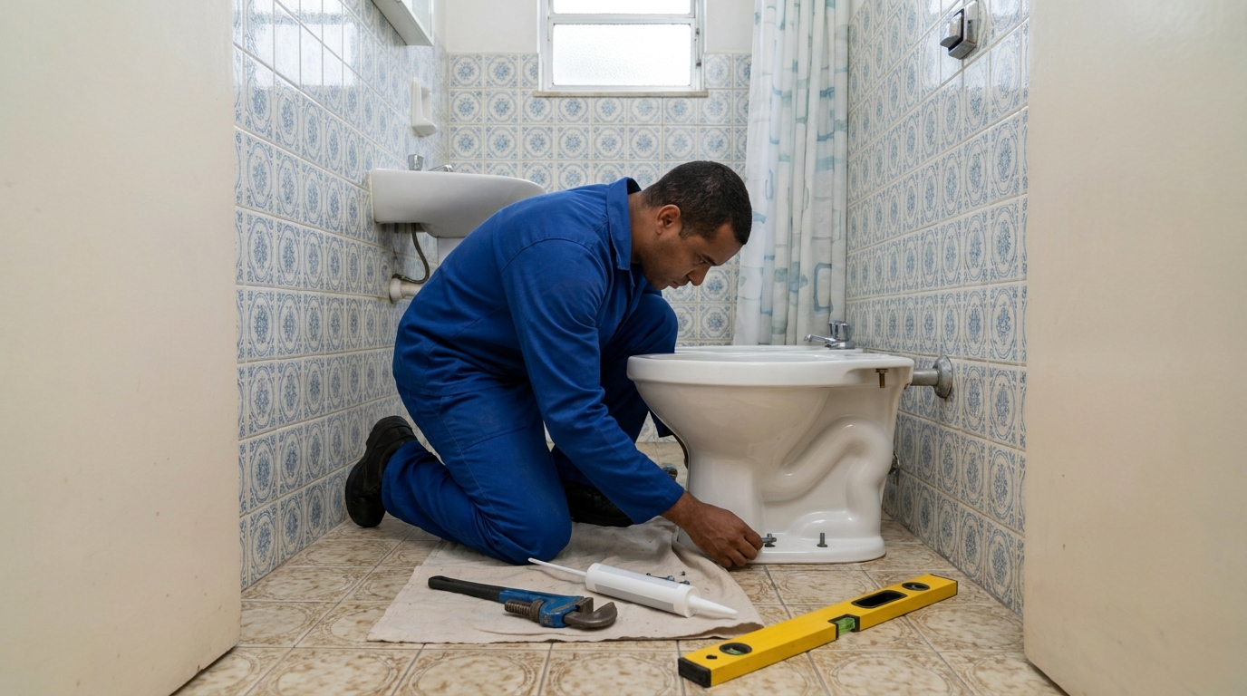 Instalação de vaso sanitário residencial em Osasco‑SP